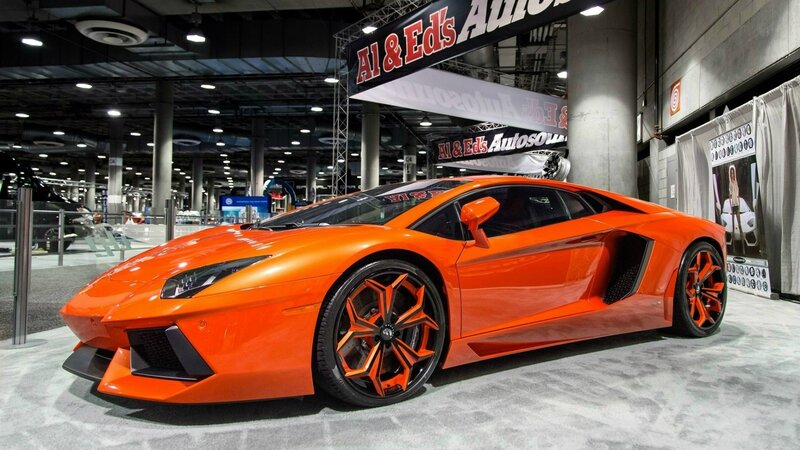 Orange Lamborghini Aventador