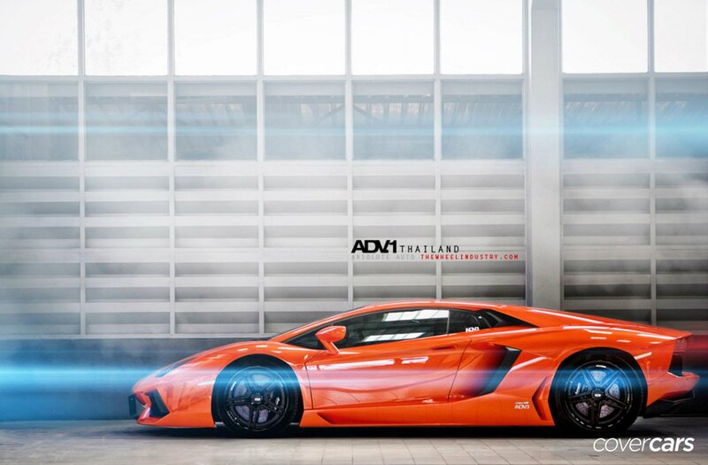 Orange Lamborghini Aventador