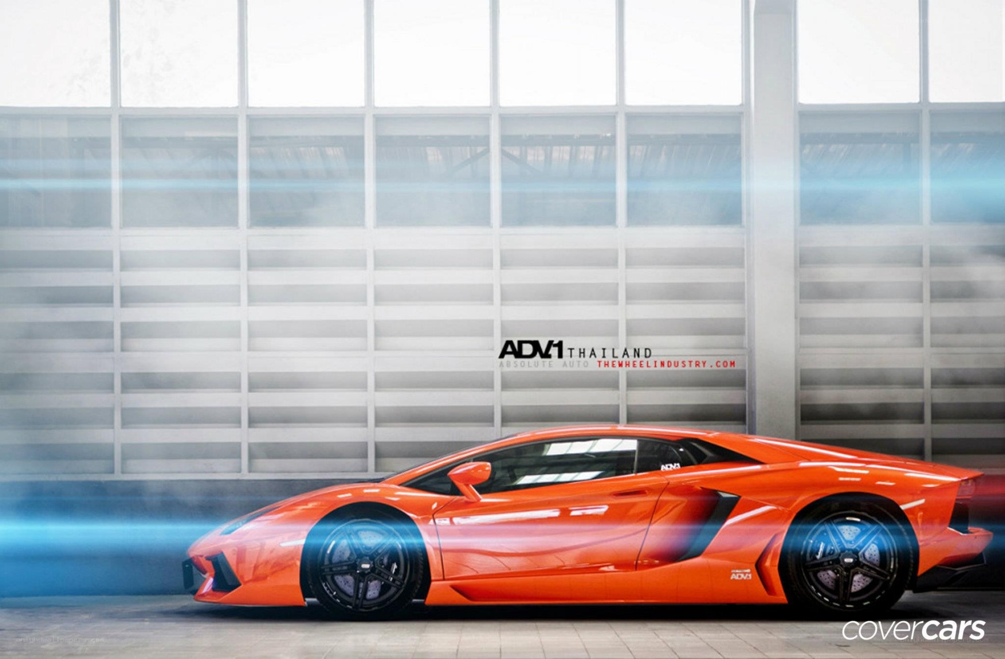 Orange Lamborghini Aventador