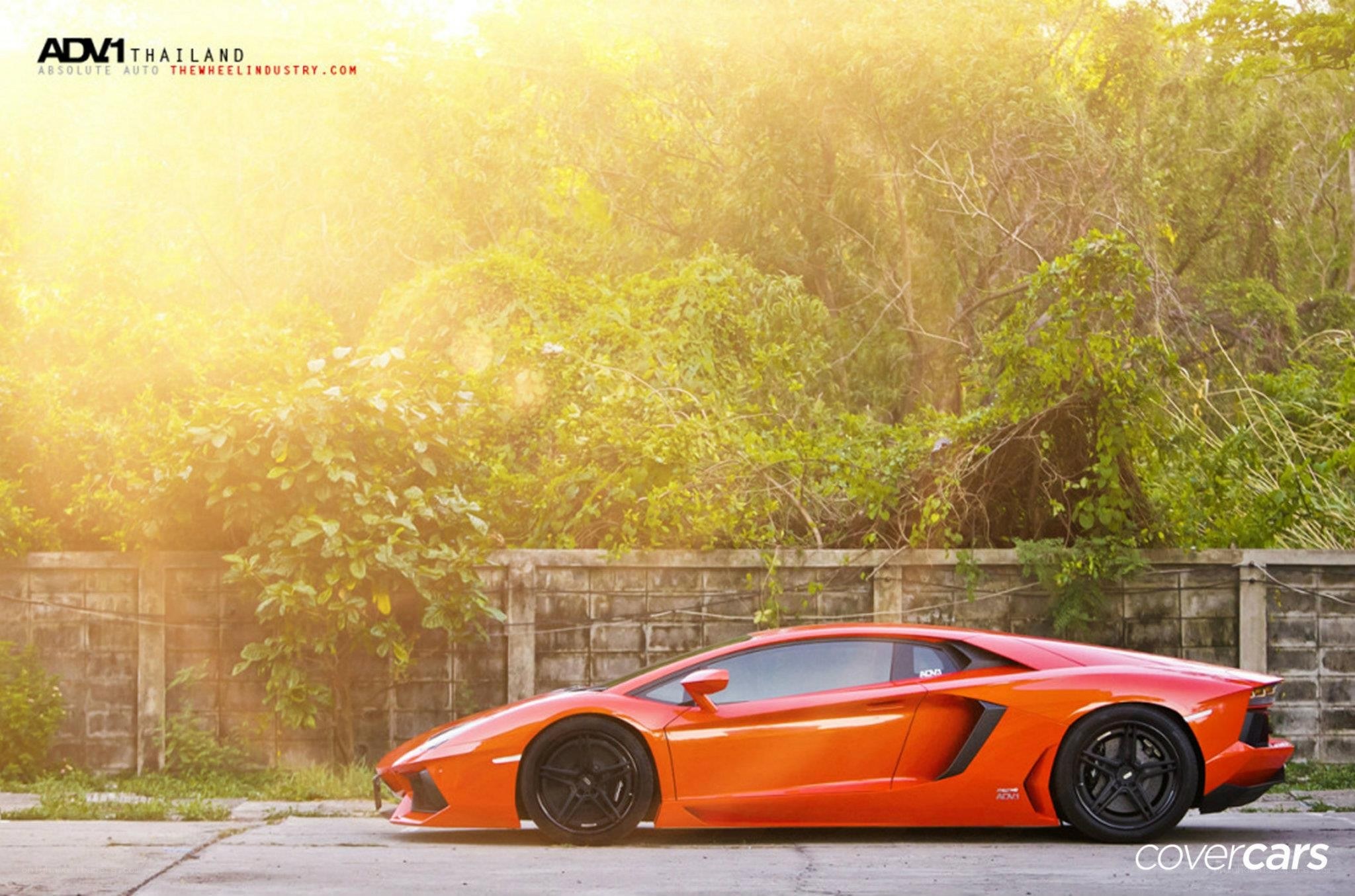 Orange Lamborghini Aventador
