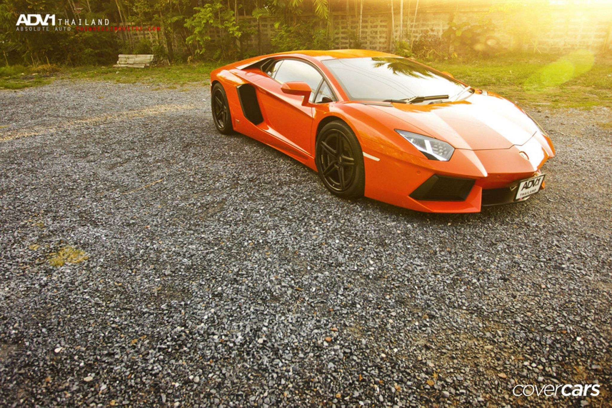 Orange Lamborghini Aventador