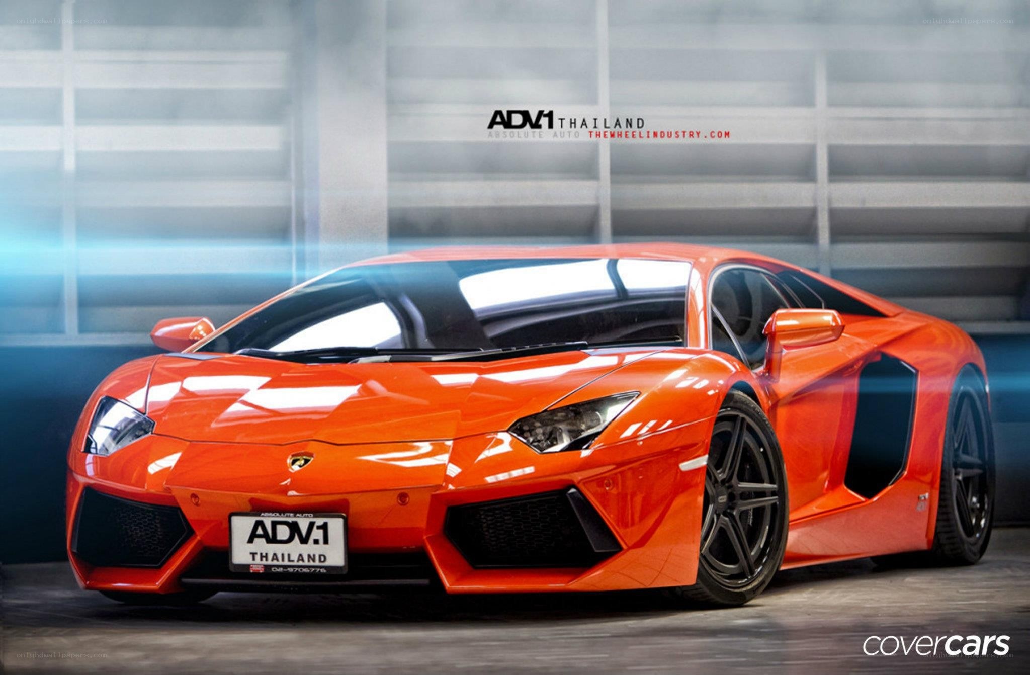 Orange Lamborghini Aventador