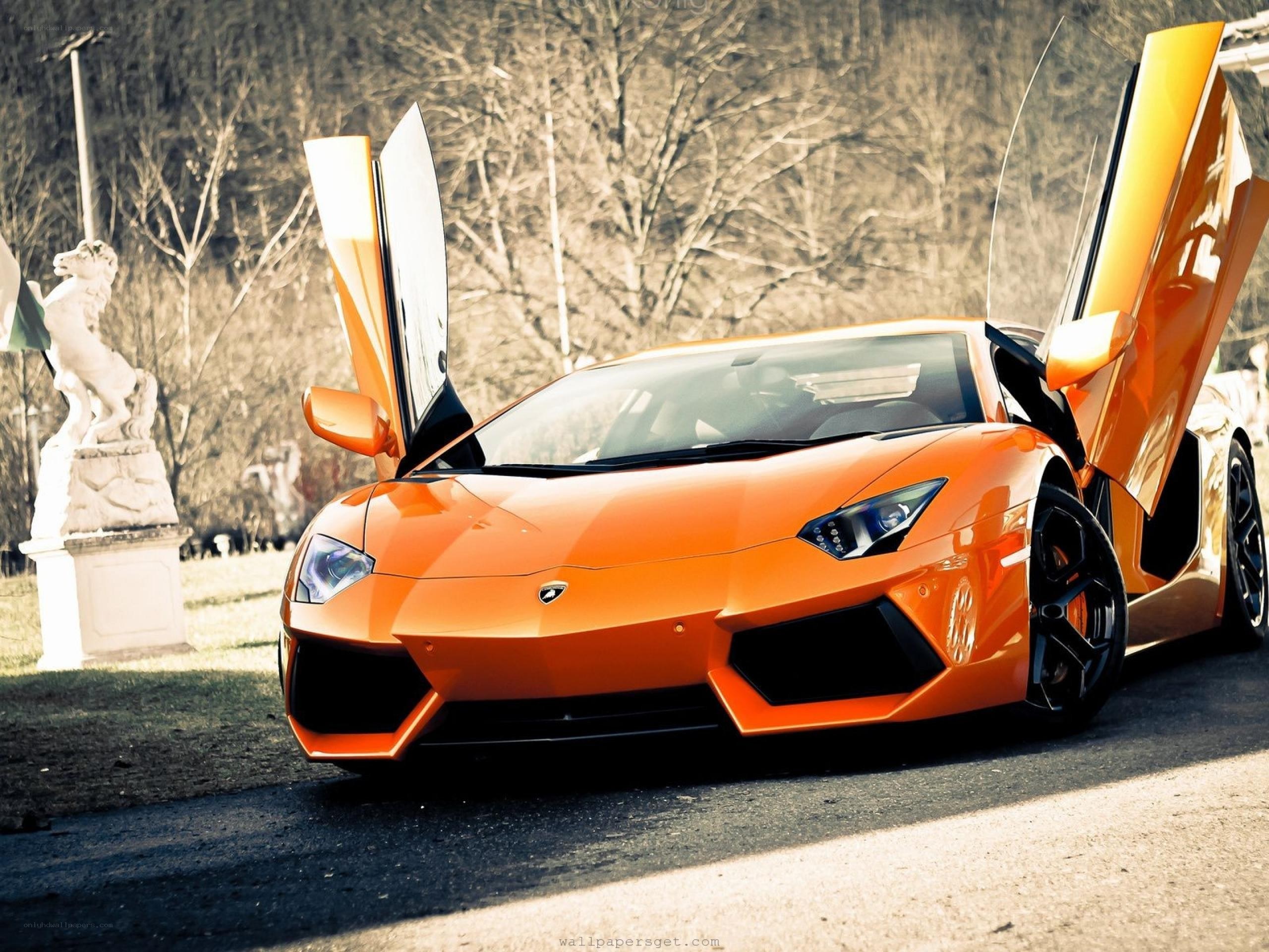 Orange Lamborghini Aventador