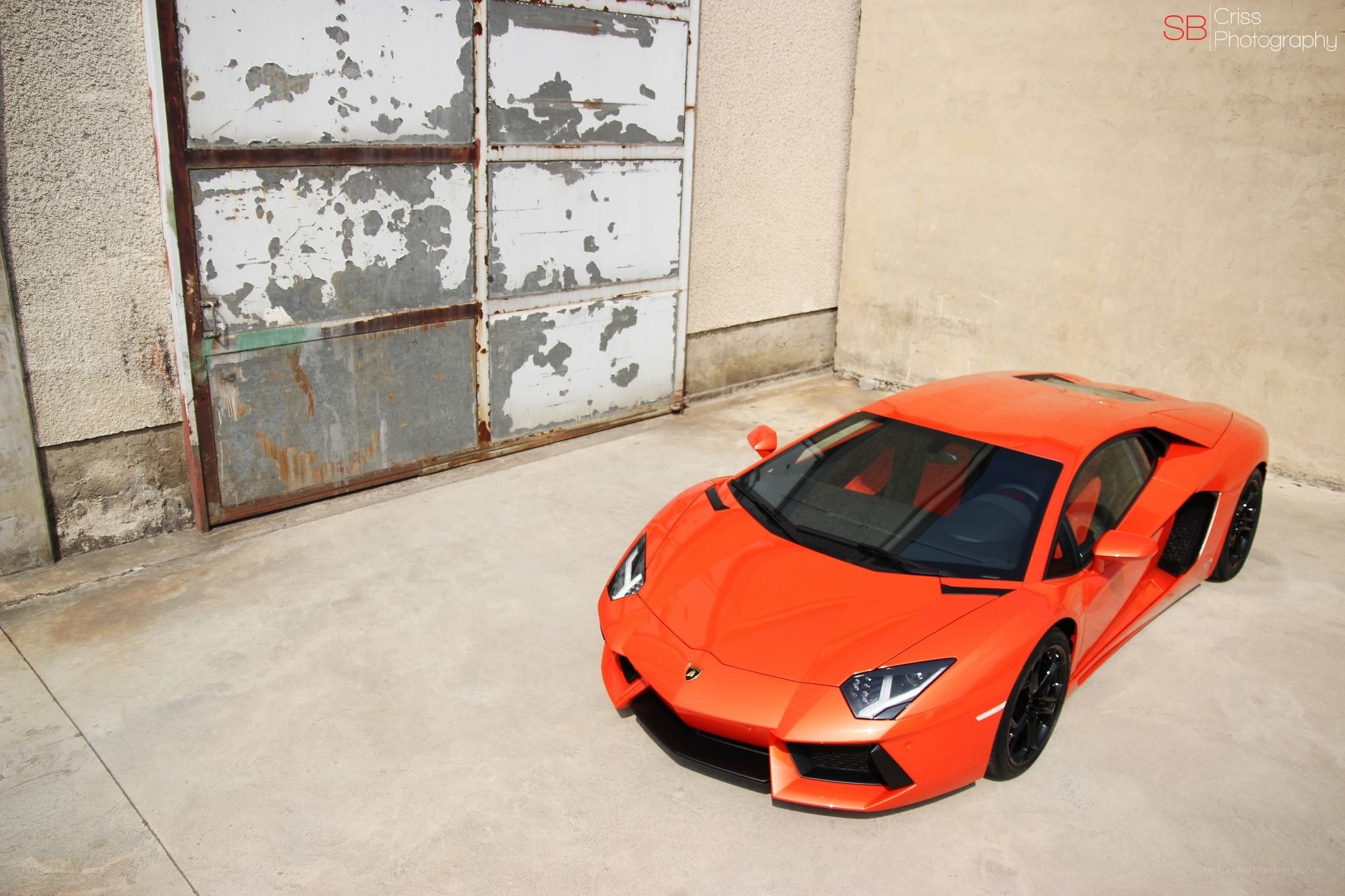 Orange Lamborghini Aventador