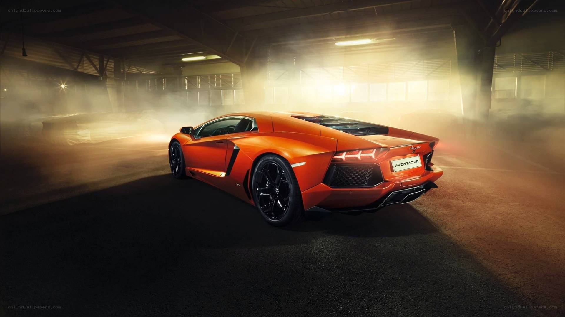 Orange Lamborghini Aventador