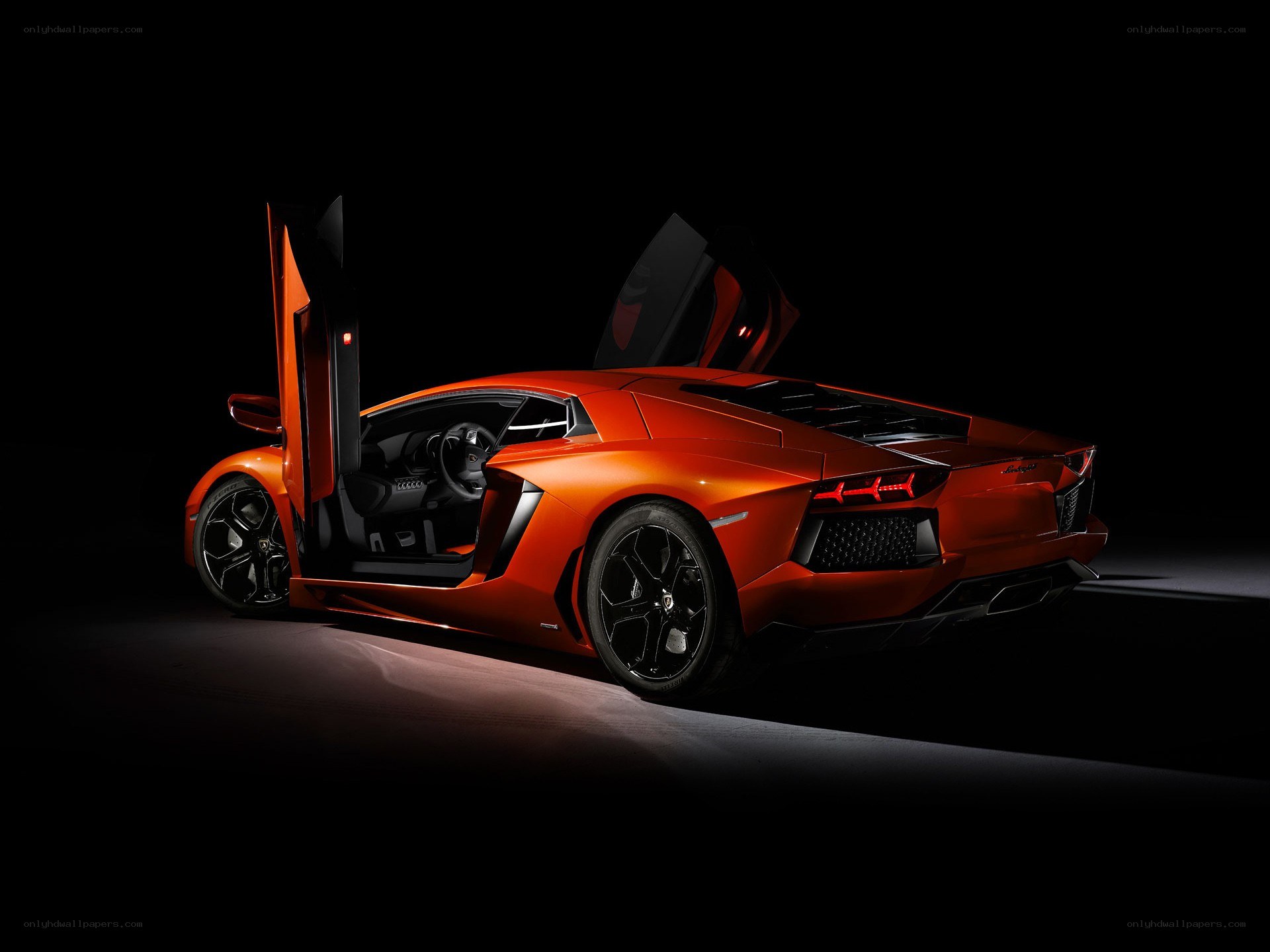 Orange Lamborghini Aventador