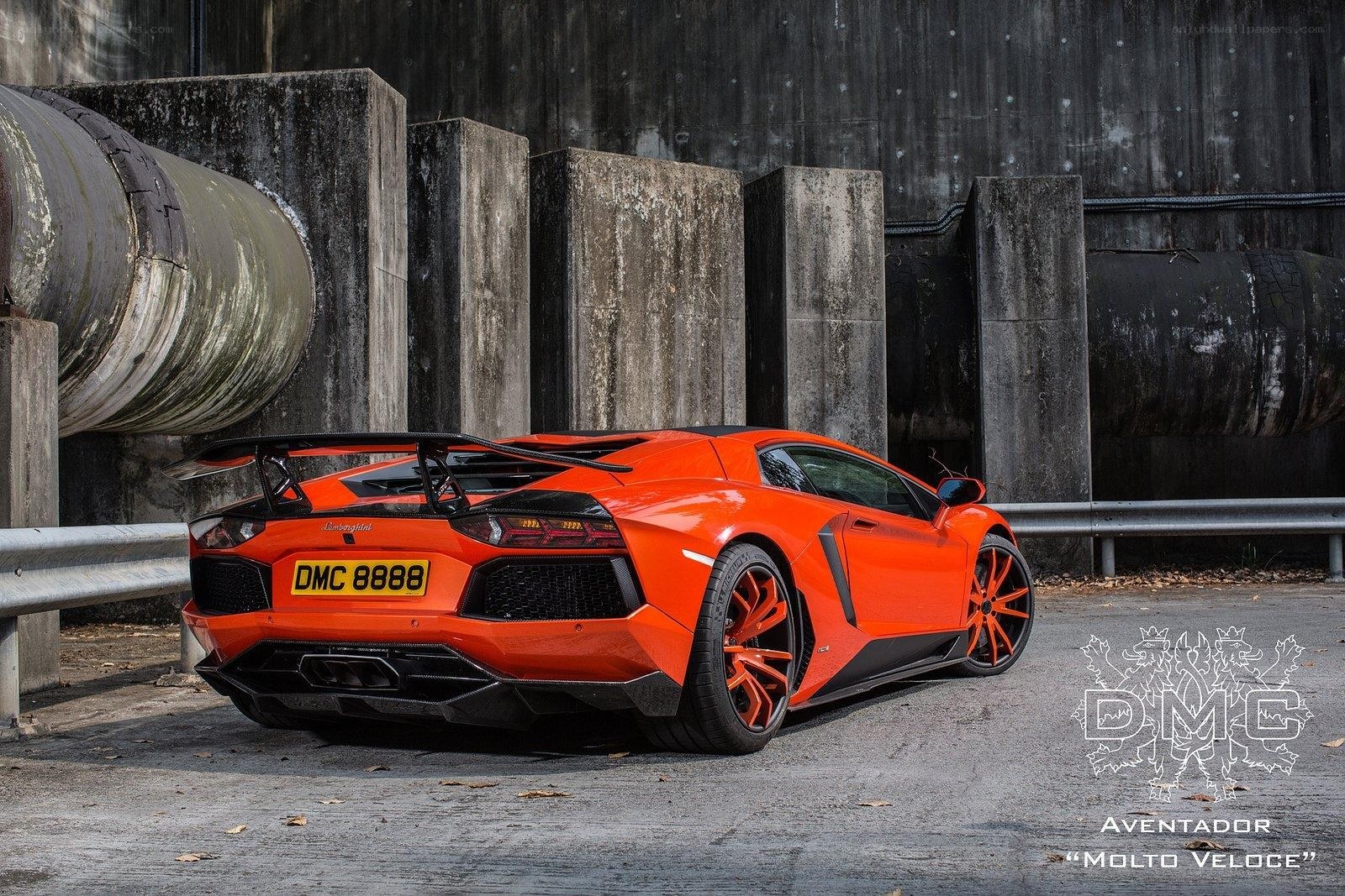 Orange Lamborghini Aventador