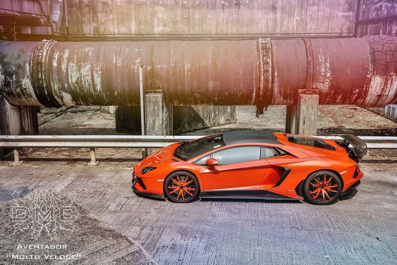 Orange Lamborghini Aventador