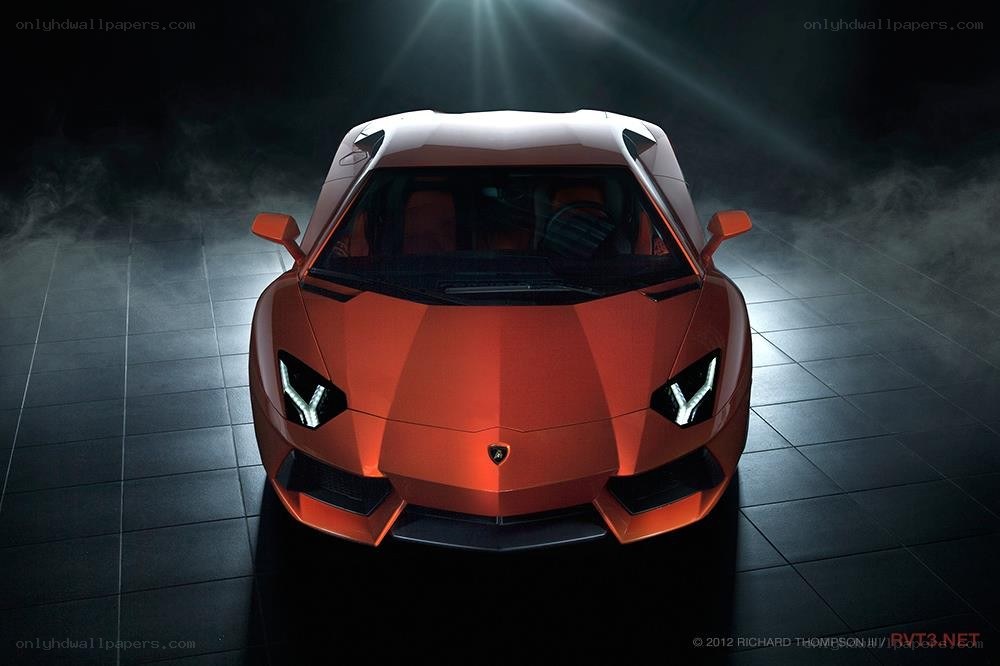 Orange Lamborghini Aventador