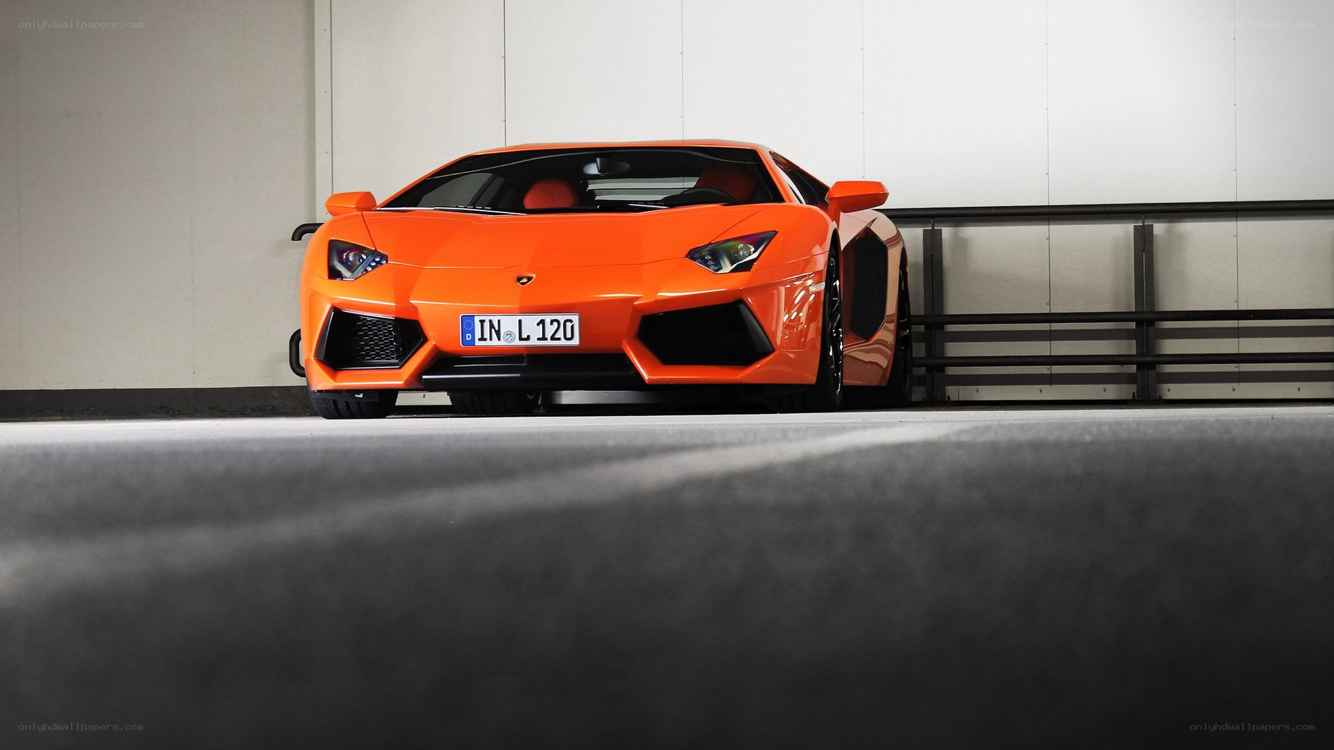 Orange Lamborghini Aventador
