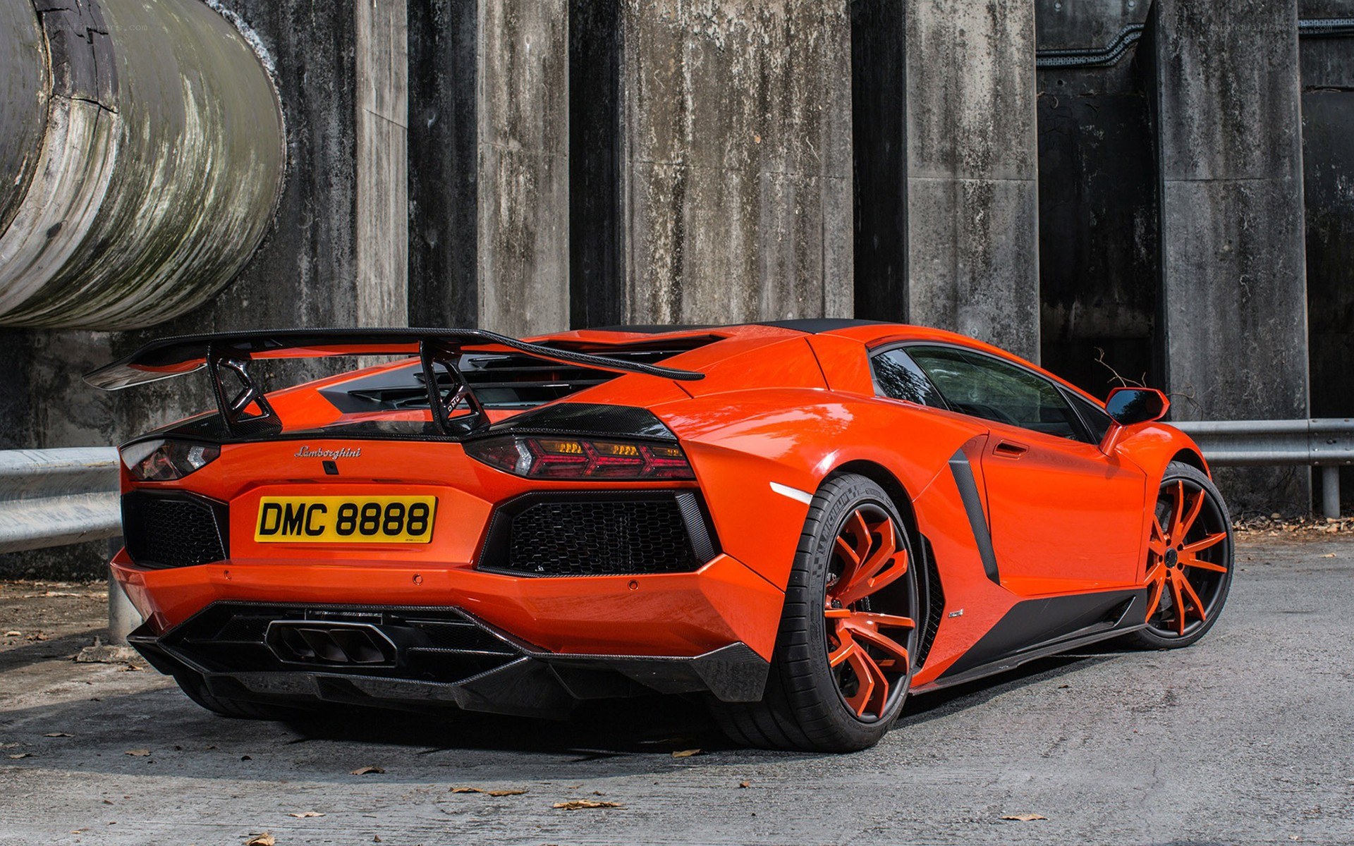 Orange Lamborghini Aventador