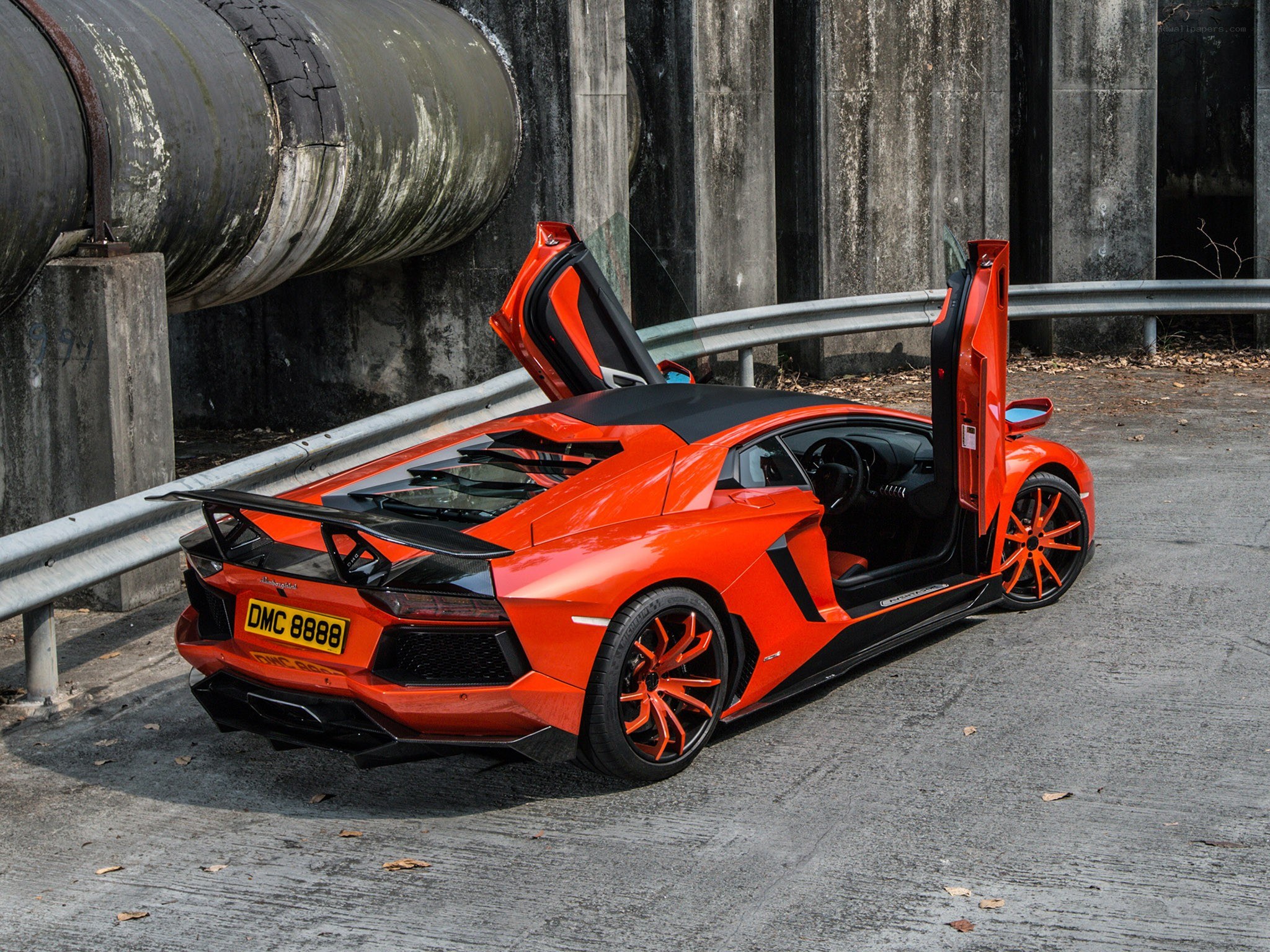 Orange Lamborghini Aventador