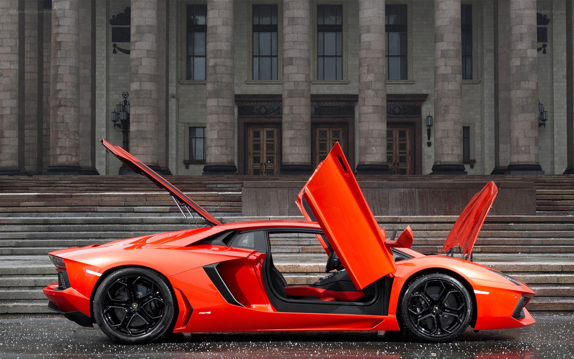 Orange Lamborghini Aventador