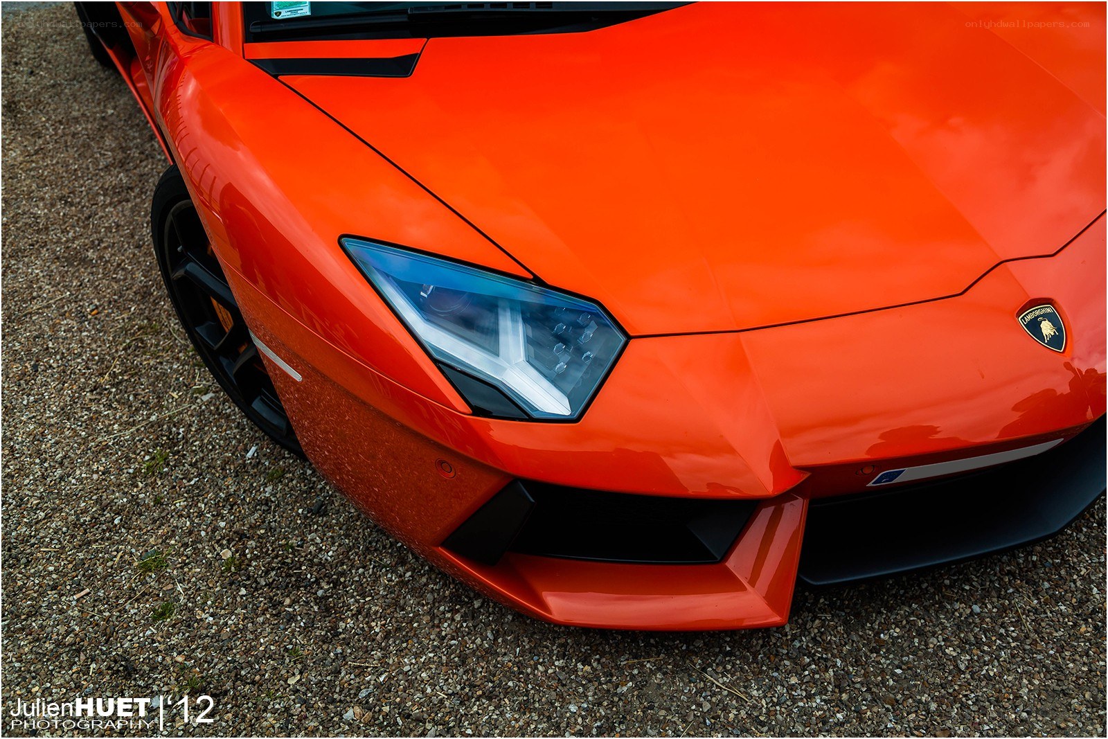 Orange Lamborghini Aventador