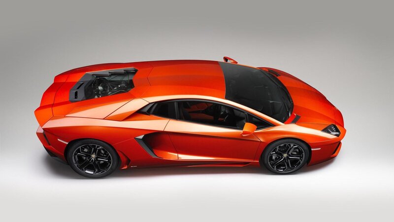 orange Lamborghini Aventador