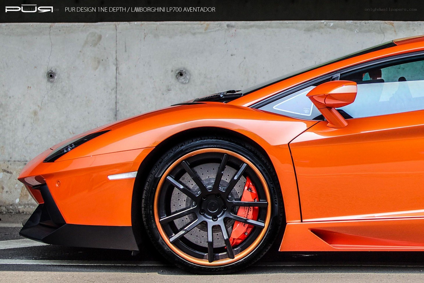 Orange Lamborghini Aventador