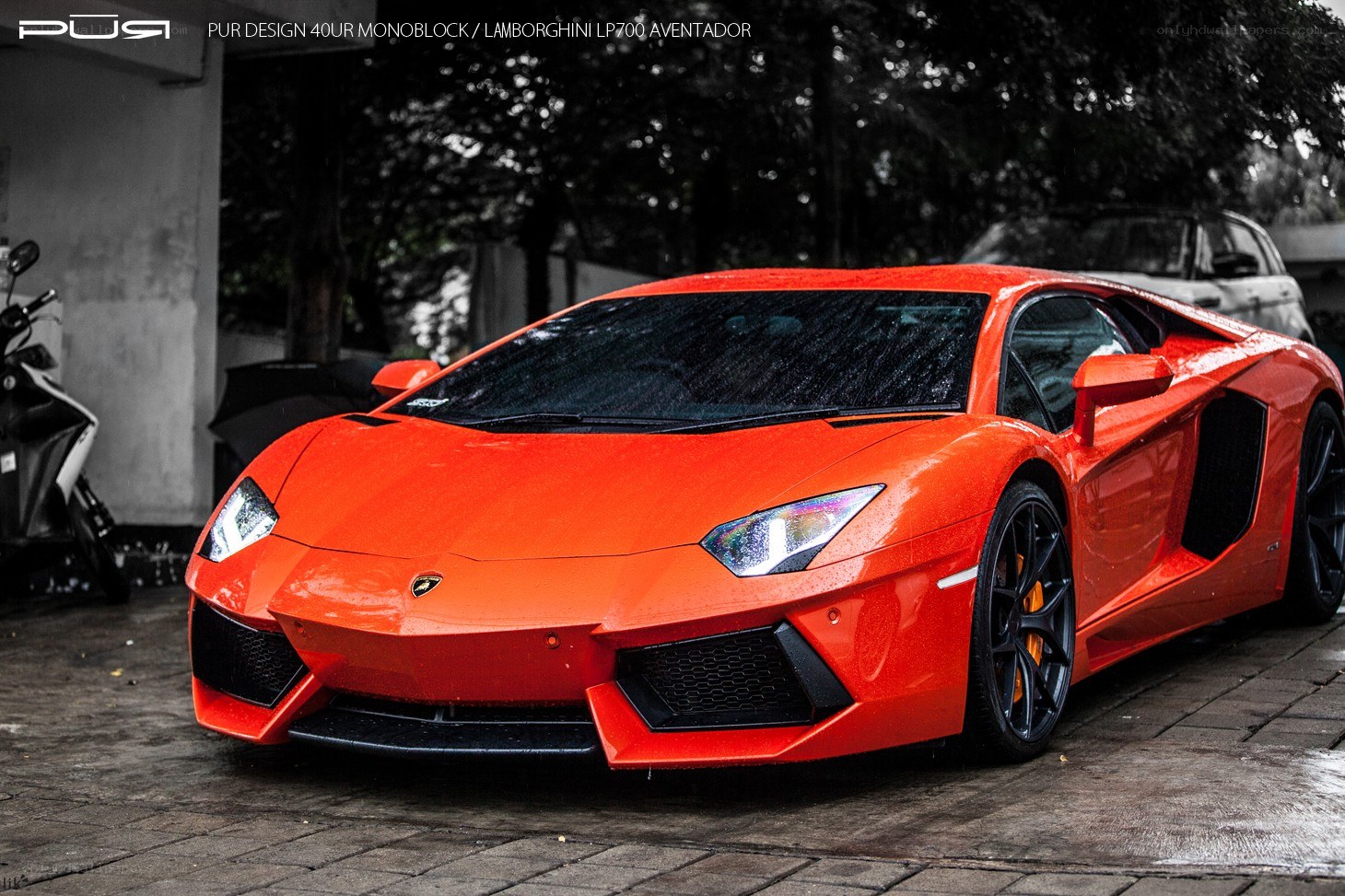 Orange Lamborghini Aventador