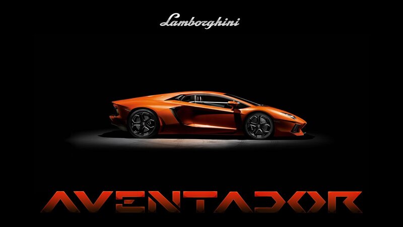 Orange Lamborghini Aventador — Black