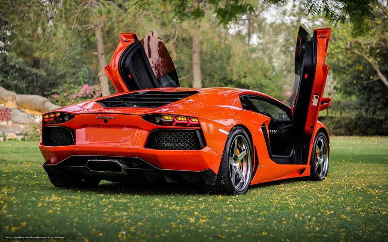 Orange Lamborghini Aventador — Calm, Afternoon