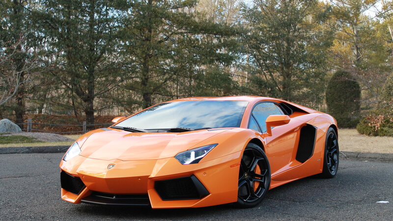 Orange Lamborghini Aventador — Calm, Autumn