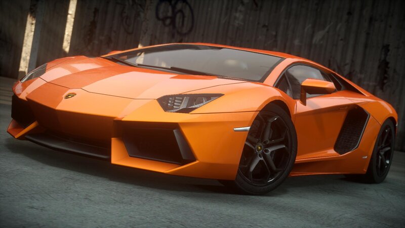 Orange Lamborghini Aventador — Dramatic, 3d Render