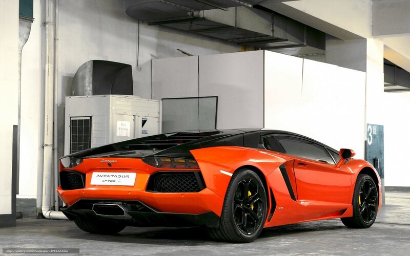 Orange Lamborghini Aventador — Dramatic, Photograph, Car, Air Conditioning Unit