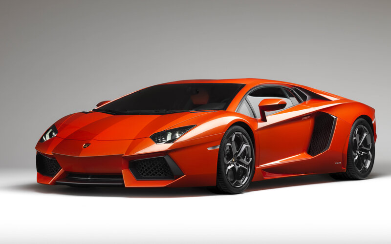 Orange Lamborghini Aventador — Dramatic, Photograph, Car, Wheel