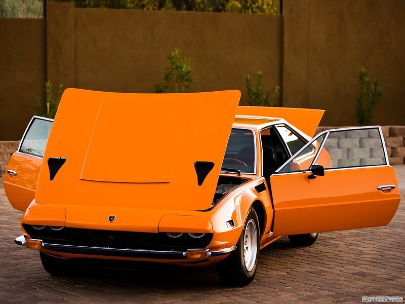 Orange Lamborghini Car — Dramatic, Afternoon