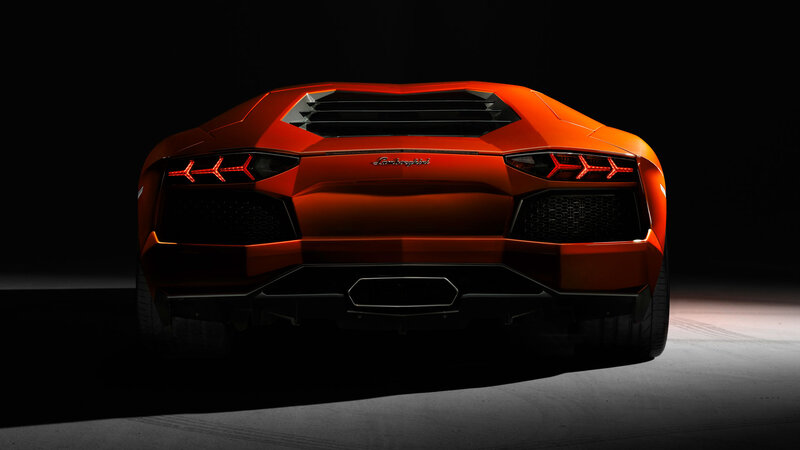 Orange Lamborghini Car — Dramatic, Photograph