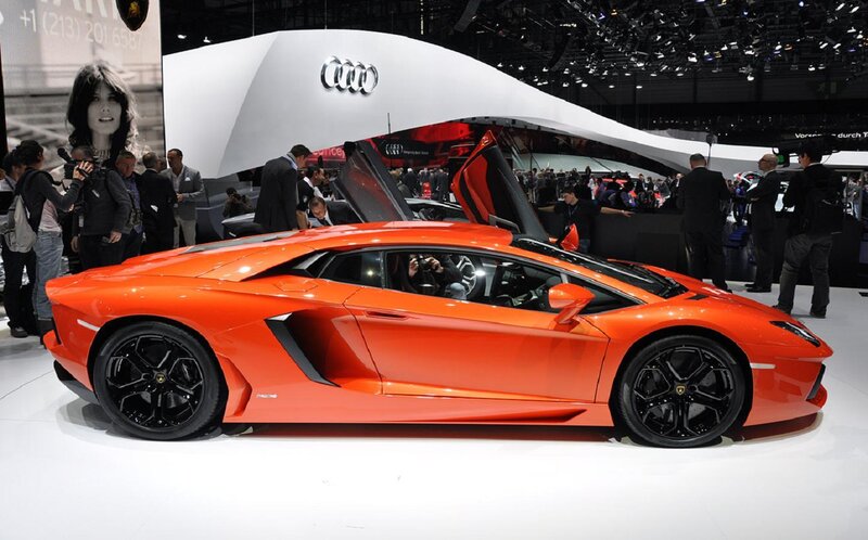 Orange Lamborghini Car