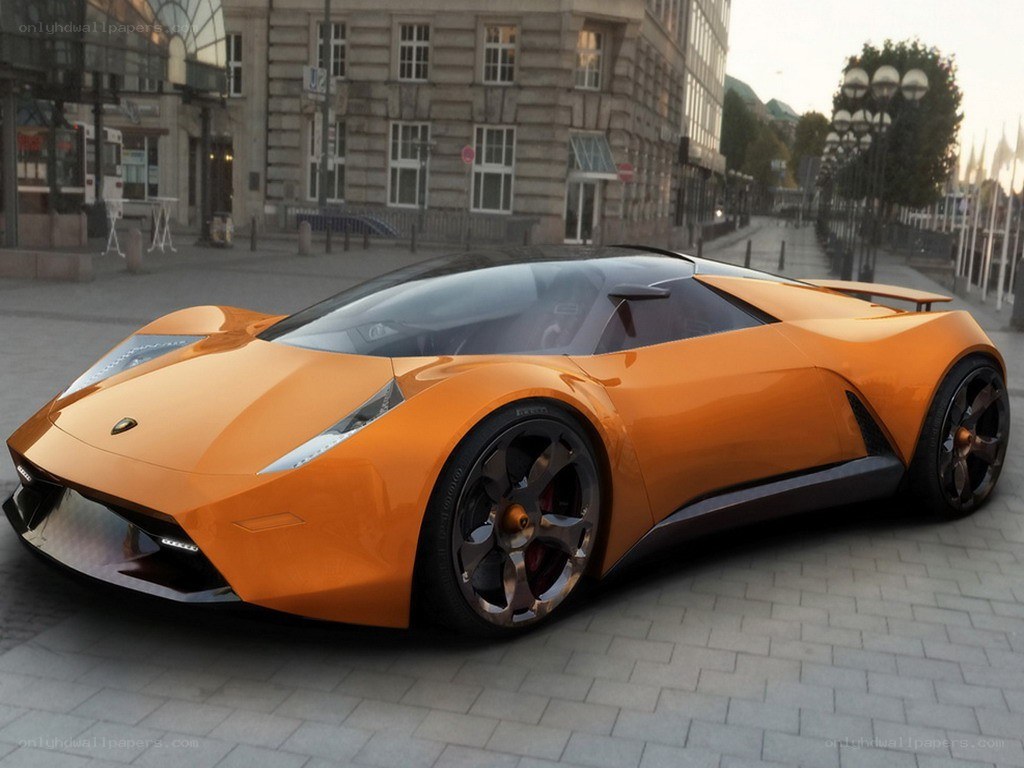 Orange Lamborghini concept car