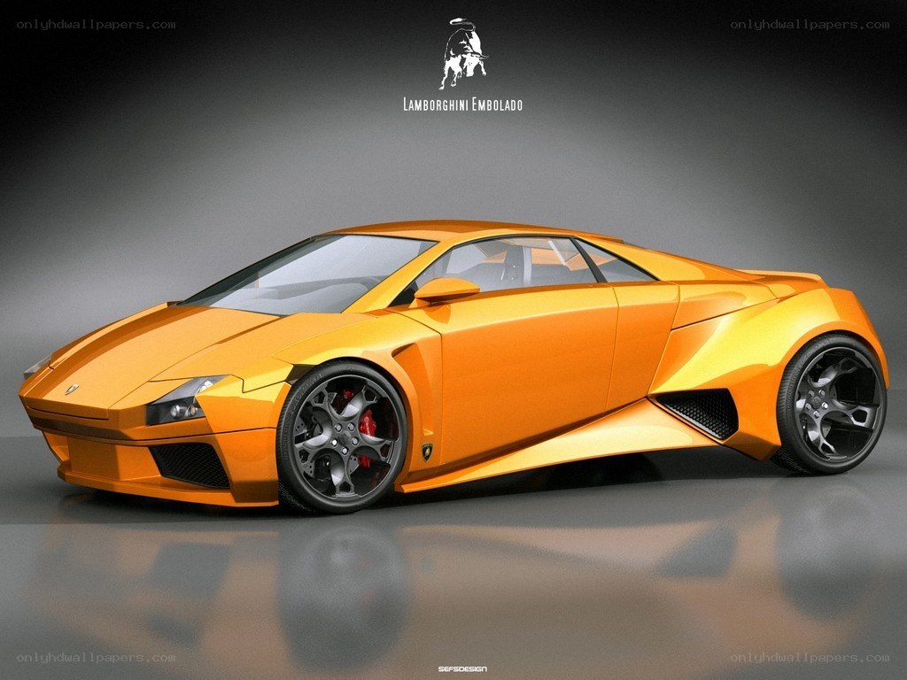 Orange Lamborghini concept car