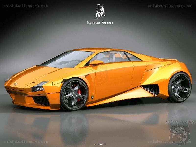 Orange Lamborghini concept car