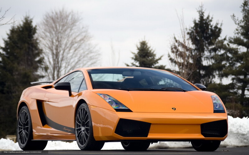 Orange Lamborghini Gallardo — Calm, Winter