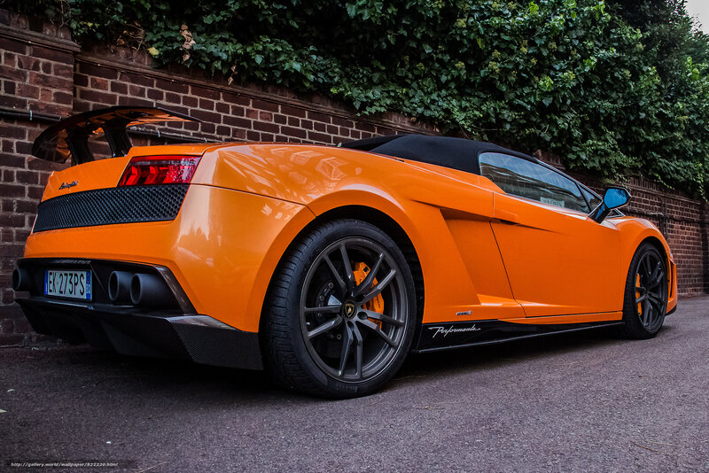 Orange Lamborghini Gallardo — Dramatic, Afternoon, Photograph