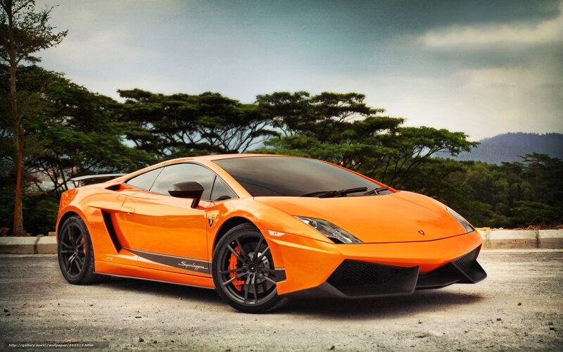 Orange Lamborghini Gallardo — Dramatic, Afternoon