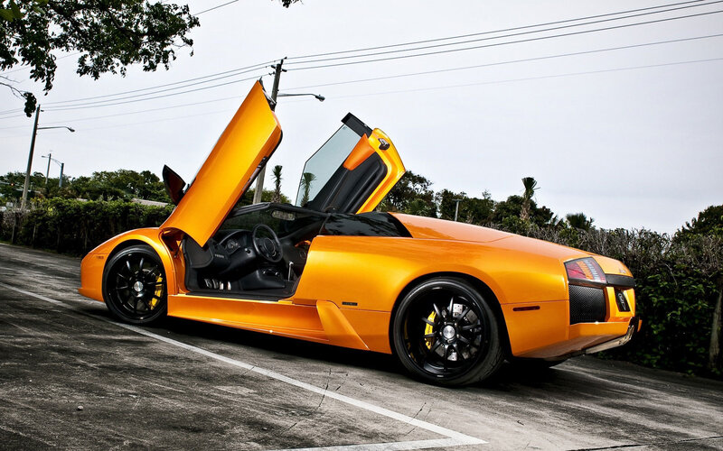 Orange Lamborghini Murcielago — Dramatic