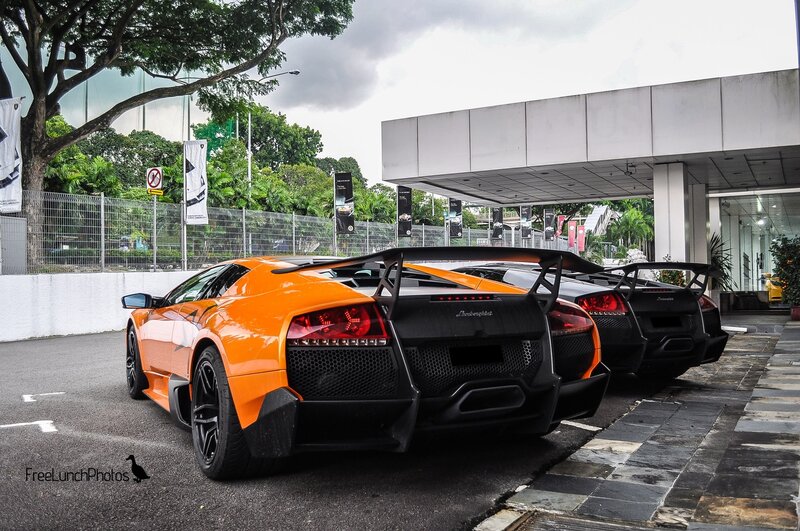 Orange Lamborghini parked outside
