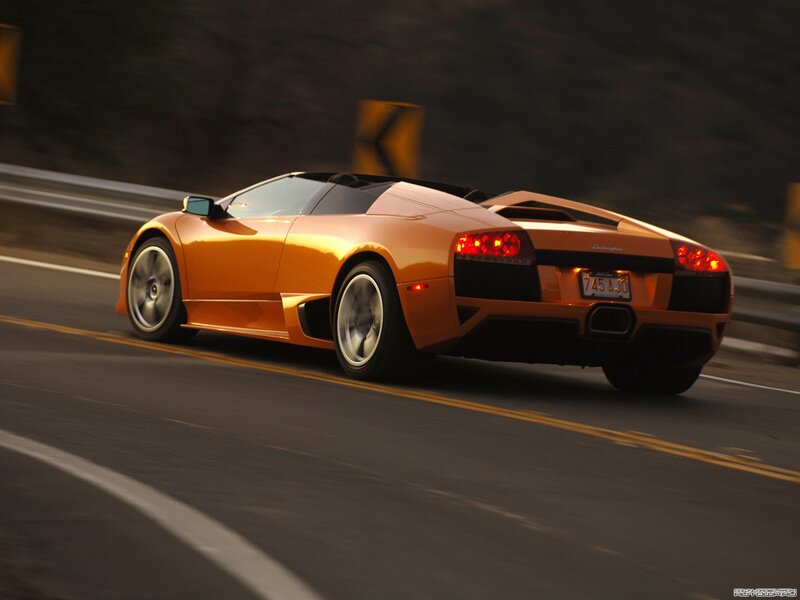 Orange Lamborghini Roadster — Dynamic
