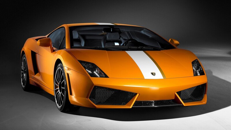 Orange Lamborghini sports car