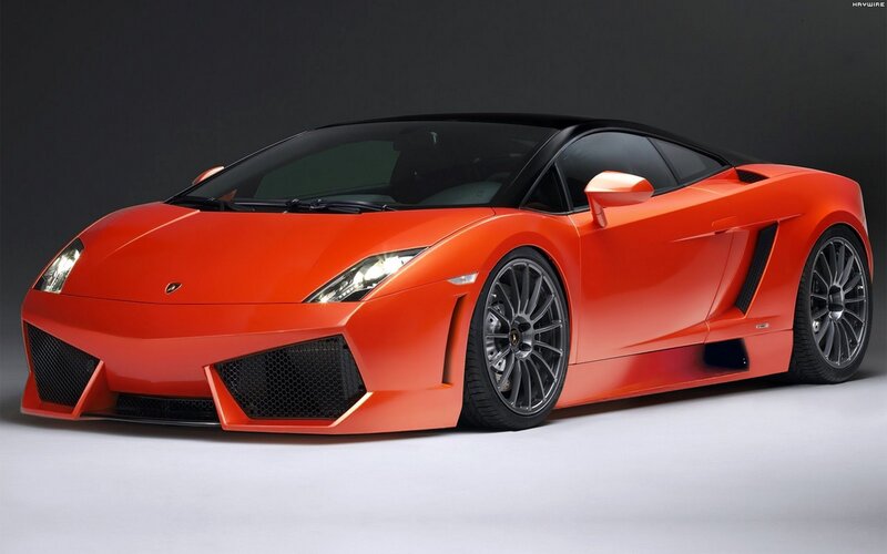 orange Lamborghini sports car