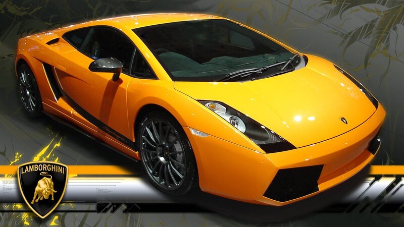 Orange Lamborghini sports car