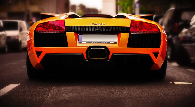 orange Lamborghini sports car