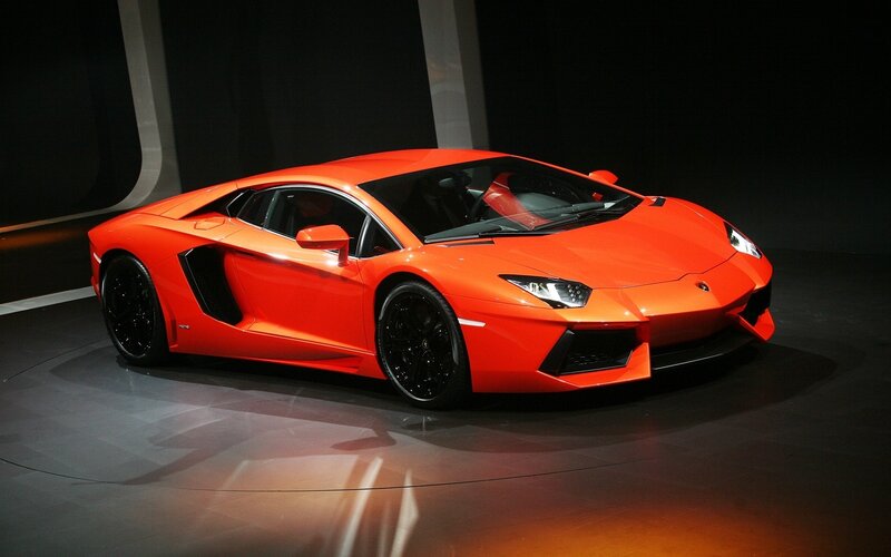Orange Lamborghini sports car