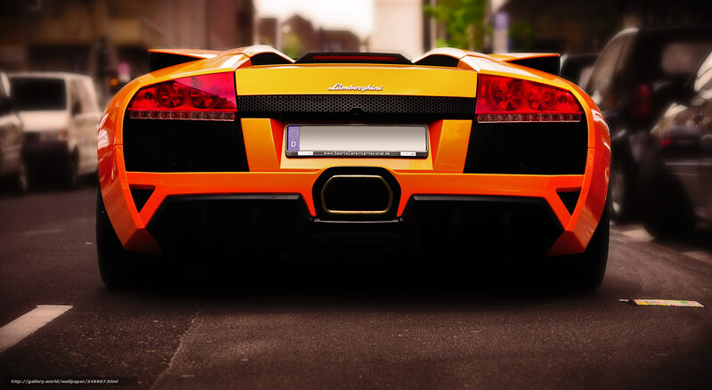 Orange Lamborghini sports car