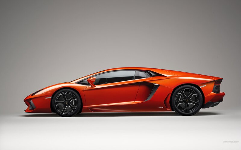 orange Lamborghini sports car