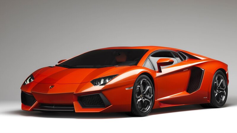 orange Lamborghini sports car
