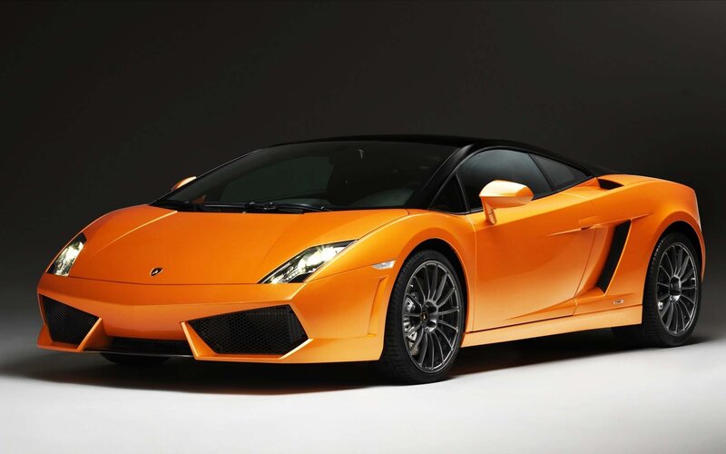 orange Lamborghini sports car