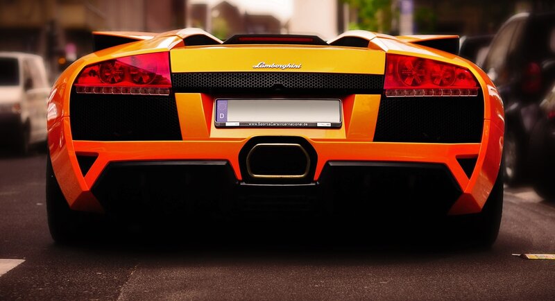 orange Lamborghini sports car