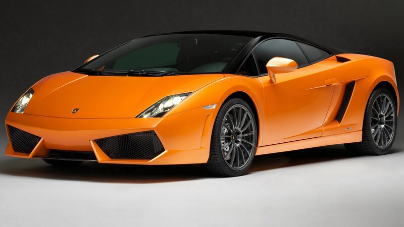 orange Lamborghini sports car